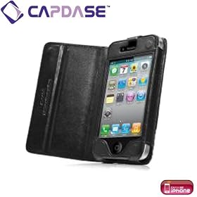 CAPDASE iPhone4 ��p �悱�J�� Bi-fold �u�b�N�^�C�v �{�v���P�[�X �u���b�N WCIH4-5001