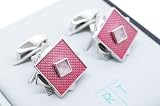  TATEOSSIAN 《タテオシアン 》 CUFFLINKS　カフス Spin Square Pink スピンスクエア・ピンク