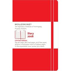 Moleskine Pocket Red Diary Daily 2008