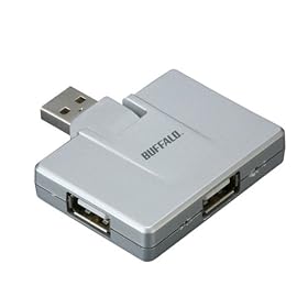 iBUFFALO USB2.0Hub �o�X�p���[ 3�|�[�g 0.3m�����P�[�u���t �V���o�[ BSHT300SV