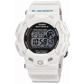 CASIO (�J�V�I) �r���v G-SHOCK GULFMAN �^�t�\�[���[ �d�g���v MULTIBAND5 GW-9100P-7JF Men in Ice White �����Y