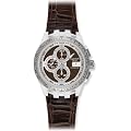 [�X�E�H�b�`]SWATCH �r���v IRONY CHRONO AUTOMATIC(�A�C���j�[ �N���m �I�[�g�}�`�b�N) RIGHT TRACK BROWN SVGK408 �����Y �y���K�A���i�z
