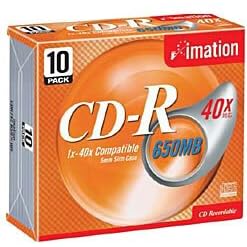 CDR74ZBSRX10S CDR 650MB �u�����h�� �V���o�[ 10���p�b�N �X�����P�[�X��