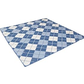 �A�[�K�C���`�F�b�N �ȍ����O�J�[�y�b�g �w�o���[���D�x �u���[ 200�~200cm