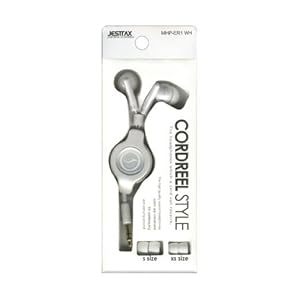 【クリックで詳細表示】JESTTAX 巻取り式ステレオインイヤー ホワイト MHP-ER1 WH