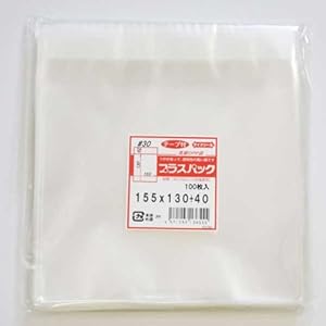 【クリックで詳細表示】OPP袋 30μプラスパック 155x130＋40 (テープ付) 【10mm厚CDケース用】 【100枚】