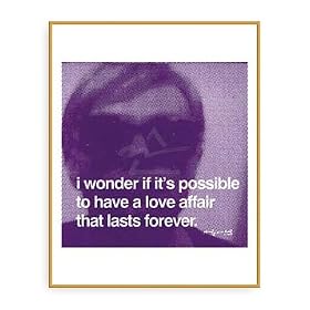 �|�X�^�[ �A���f�B �E�H�[�z�� I wonder if it's possible to have a love affair that lasts forever �z���� �E�b�h�x�[�V�b�N�t���[���i�I�����W�j