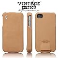 SPIGEN SGP �A�C�t�H�� 4 / 4S �P�[�X Vintage �y BROWN "S" �z �{�v �t���b�v�^�C�v for iPhone 4 / 4S �y SGP06820 �z