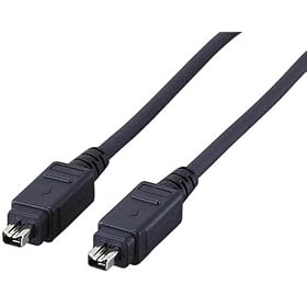 ELECOM IEEE1394[4pin-4pin]�P�[�u�� 2.0m �u���b�N IE-442BK