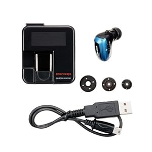 【クリックで詳細表示】smart ways Bluetooth 超小型 モノラルヘッドセット 001(AC充電器付) ブルー SW-BT01-MHMN/BL