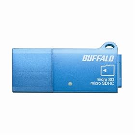 iBUFFALO �J�[�h���[�_�[/���C�^�[ microSD 5���f�B�A�Ή� �u���[ BSCRMSDU2BL