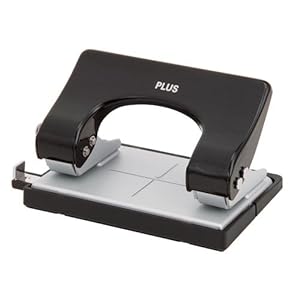 【クリックで詳細表示】PLUS 2穴パンチ フォース1/2 Sサイズ 紙箱入り ブラック PU-815A BK 30-191