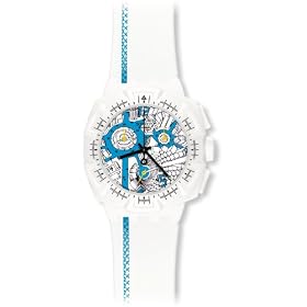 [�X�E�H�b�`]SWATCH �r���v Chrono Plastic �N���m�v���X�`�b�N STREET MAP AZURE �X�J�C�u���[ SUIW412 �����Y [���K�A���i]