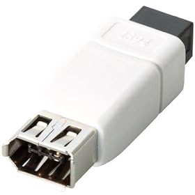 ELECOM �R�l�N�^�ϊ��A�_�v�^ IEEE1394 6pin-9pin AD-IE6FT9M