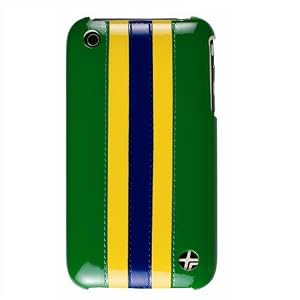 TREXTA iPhone3G/3GS用 本革ケース SNAP ON COVER YBlY ON GREEN SOC-YBONGR