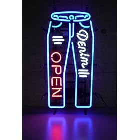 DENIM OPEN NEON SIGN /�@�f�j���I�[�v��  �l�I���T�C��