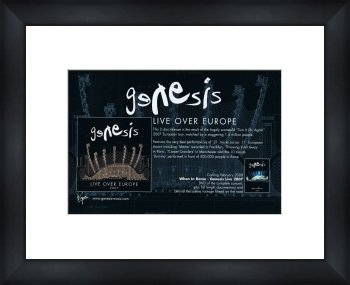  GENESIS Live Over Europe 2007 - Custom Framed Original Ad