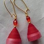 Red simple jhumka