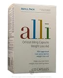  Alli Weight-Loss Aid, Orlistat 60mg Capsules, 120-Count Refill Pack
