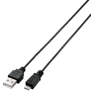 【クリックで詳細表示】ELECOM スマートフォン用microUSBケーブル スリム 0.5m ブラック MPA-AMBX05BK