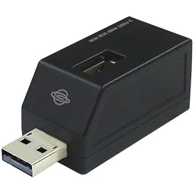 PLANEX iPhone 4�Ή�USB2.0/1.1 3�|�[�g�R�l�N�^��̌^USB�n�u(�o�X�p���[�E�u���b�N) PL-UH300B
