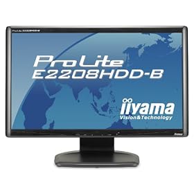 iiyama 21.5�C���`���C�h�t���f�B�X�v���C 1920�~1080(�t��HD1080P)�Ή� 2�n�����͑��� �}�[�x���u���b�N PLE2208HDD-B1