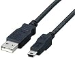 ELECOM �t�F���C�g����USB�P�[�u�� USB(A)�I�X-USB(miniB)�I�X 1.8m USB-FSM518
