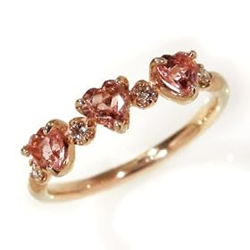 【クリックでお店のこの商品のページへ】carino ハートモチーフ 0.60ct ピンクトルマリン ダイヤモンドリング K18 ホワイトゴールド(サイズ15.5号) 【ピンキーリング対応・刻印無料】: ジュエリー通販