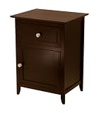  Winsome 92115 Night Stand with Cabinet and Drawer - Espresso