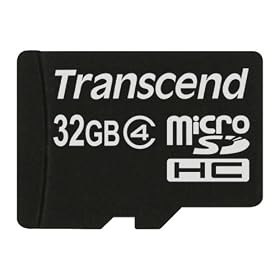 Transcend microSDHC�J�[�h 32GB Class4 �ϊ��A�_�v�^���� �i�v�ۏ� TS32GUSDC4
