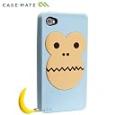 Case-Mate iPhone 4 Creatures: Bubbles Monkey Case, Blue クリーチャーズ バブルス モンキー＆バナナ シリコン ケース, ブルー CM016767