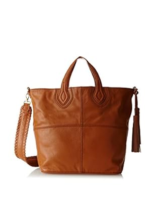 Isabella Fiore Women's Maroquin Tote, Chestnut