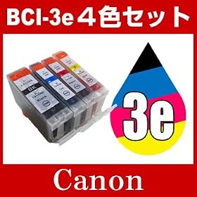 �L���m�� BCI-4CL3e 4�F�Z�b�g �y�݊��C���N�J�[�g���b�W�z�yIC�`�b�v�L�zCanon BCI-4CL3E-SET�y�C���N�z