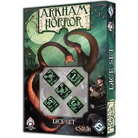 Call of Cthulhu Arkham Horror Dice Set Black & Green (�A�[�J���z���[ �u���b�N���O���[�� �_�C�X�Z�b�g)