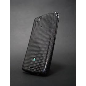 Deff monCarbone ���A���J�[�{���P�[�X XPERIA arc/arcS��p �O���X�~���[ �~�b�h�i�C�g�u���b�N SE002MI