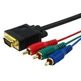  6ft VGA to 3 RCA component video cable (HD15 - 3-RCA)