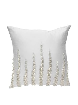 Pearl String Pillow, White, 18