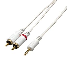 ELECOM iPod�p���o�C���I�[�f�B�I�P�[�u�� IPC-LR2/WH