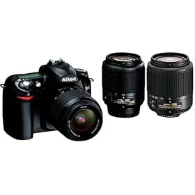 Nikon D50 �u���b�N �f�W�^����჌�t�J���� �_�u���Y�[���L�b�g�kAF-S DX �Y�[�� �j�b�R�[�� ED 18~55mm F3.5~5.6G�EAF-S DX �Y�[���j�b�R�[�� ED 55~200mm F4~5.6G�l