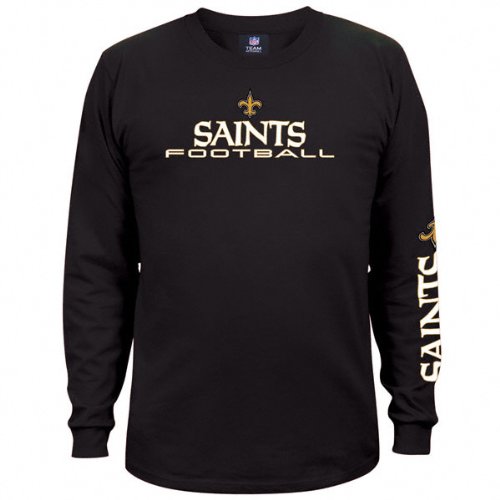  New Orleans Saints Black Team Shine Long Sleeve T-Shirt