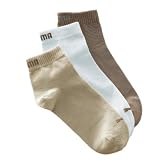  Puma Kurzsocken Männer, 3er-Pack, sand/weiß/beige