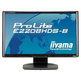 iiyama 21.5�C���`���C�h�t���f�B�X�v���C 1920�~1080(�t��HD1080P)�Ή� 2�n�����͑��� �}�[�x���u���b�N PLE2208HDS-B2