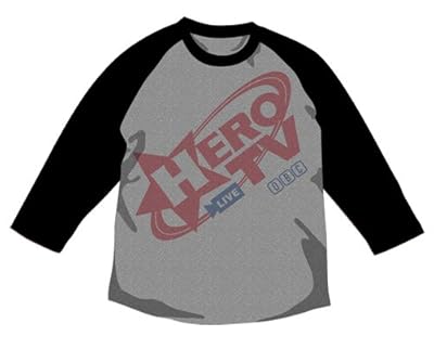 TIGER & BUNNY HERO TV ラグランTシャツ グレイ×ブラック サイズ