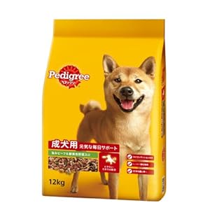【クリックで詳細表示】ペディグリー 成犬用 ビーフ＆緑黄色野菜入り 12kg (PD4)