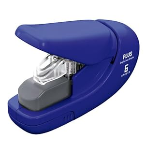 【クリックで詳細表示】PLUS 針なしホッチキス ペーパークリンチ ブルー 31-132 SL-106AB BL