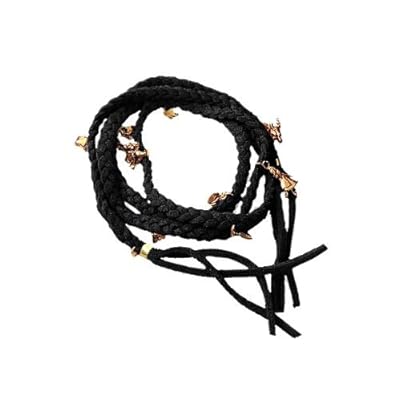 Disney ディズニー 不思議の国のアリス チャーム付き 紐ブレスレット ブラック スワロフスキー 黒