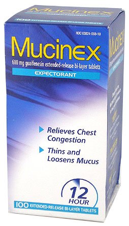  Mucinex-Extended Release Bi-Layer Guaifenesin 600mg, 100 Tablets(Bonus Size)