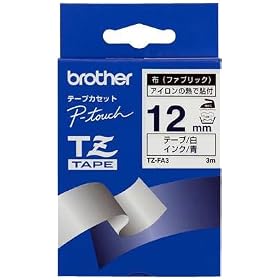 BROTHER TZ-FA3 �z���e�[�v/���� 12mm