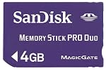SanDisk MemoryStick Pro Duo 4GB SDMSPD-4096-J61