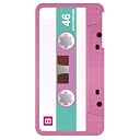 ニヤリィ・フォン カセットテープ(ピンク)for iPhone4